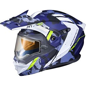 SCORPION EXO Exo-at950 Cold Weather Helmet Outrigger Matte Blue Sm (elec)