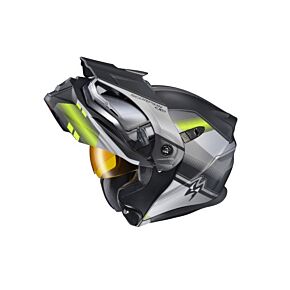 SCORPION EXO Exo-at950 Cold Weather Helmet Zec Grey/hi-viz Lg (electric)