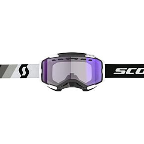 SCOTT Fury Snowcross Ls Goggle Prem Blk/wht Blue Chrome