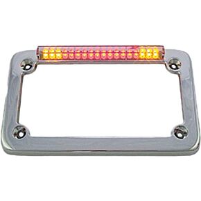SDC Led License Plate Frame Chrome W/turn Signals