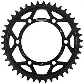 SUPERSPROX Rear Edge Sprocket Steel 42t-520 Blk Hon/kaw/suz/yam