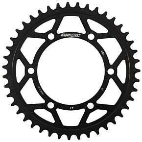 SUPERSPROX Rear Edge Sprocket Steel 43t-520 Blk Hon/kaw/suz/yam