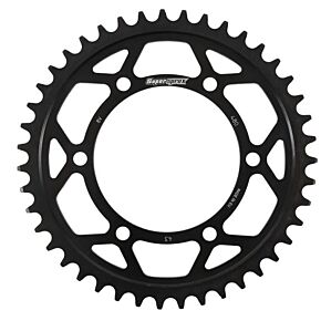 SUPERSPROX Rear Edge Sprocket Steel 43t-525 Blk Suz/yam