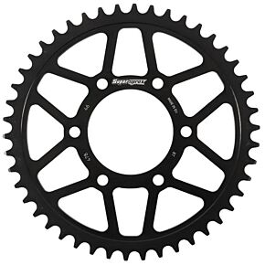 SUPERSPROX Rear Edge Sprocket Steel 46t-520 Blk Kaw/pol