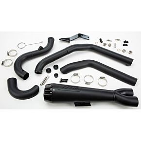 TBR Comp S 2in1 Exhaust Softail Black W/carbon End Cap