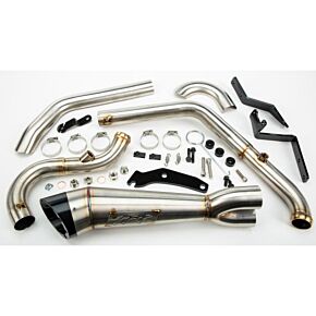 TBR Comp S 2in1 Exhaust Softail W/turnout Brushed