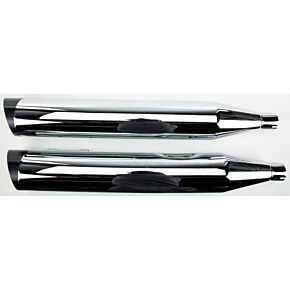 TBR Comp S Slip-on Touring Tc Chrome W/black Slash End Cap