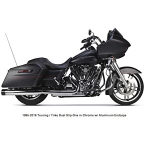 TBR Comp S Slip-on Touring Tc Chrome W/blk Aluminum End Cap