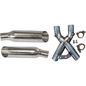 VOODOO Shorty Dual Muffler Polished Busa