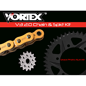 VORTEX Sprocket/chain Kit Stl/alu 16/43t Blk Sx3 525-114l Gld