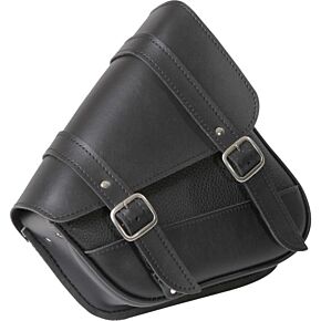 WILLIE & MAX Syn Leather Swingarm Bag 10.5"x11.5"x4.5" Black