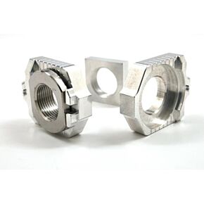 WORKS Axle Blocks Elite Ktm/hus Silver