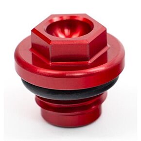 WORKS Oil Filler Plug Red