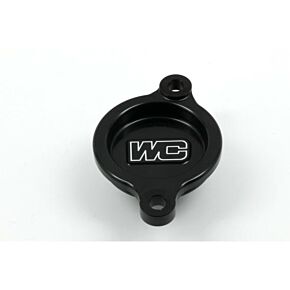WORKS Oil Filter Cover Black Hon