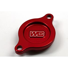 WORKS Oil Filter Cover Red Suz