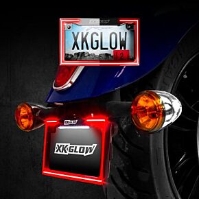 XK GLOW License Plate Frame Light With Turn Signal Black