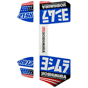 YOSHIMURA Rs12 Muffler Decals Blue