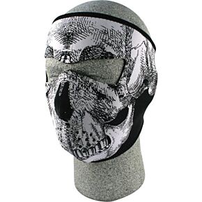 ZAN Full Face Mask Black/white Skull