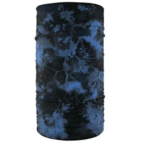 ZAN Motley Tube Fleece Lined Black & Blue Tie Dye