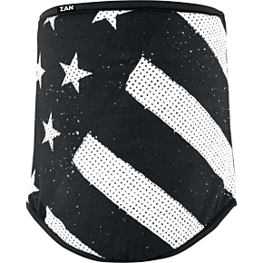 ZAN Sportflex Neck Gaiter Black & White Flag
