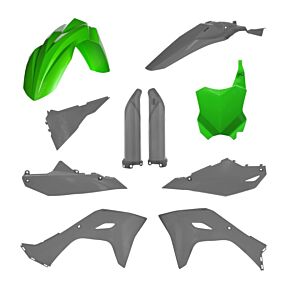 Acerbis Acerbis 2025 Kawasaki KX250/ 24+ KX450 Full Plastic Kit - Green/Gray - 2983574594