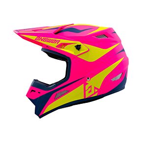 Answer Answer 26 AR1 Mototown Helmet Matte Pink/Hyper Acid/Dark Blue - Small - 475279