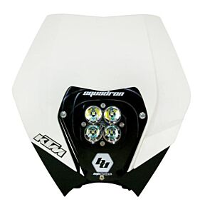 BAJA DESIGNS Baja Designs 08-13 KTM Headlight Kit AC w/ Headlight Shell White Squadron Sport - 557061AC