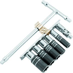 Bikemaster BikeMaster 1/4in Drive T-Handle Wrench Set - Metric 6-pt Sockets (8mm/10mm/12mm/13mm/14mm) - 151585