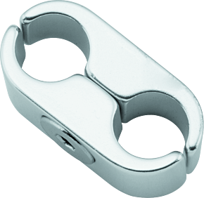 Bikemaster BikeMaster 2 Lines Cable Clamp - Silver - 152467