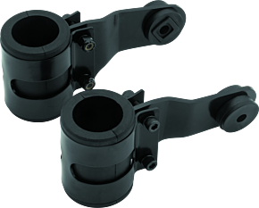 Bikemaster BikeMaster 35mm Headlight Brackets - Black - 152415