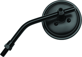Bikemaster BikeMaster 3in Adjustable Round Mirror 10mm - Each - Black - 600803