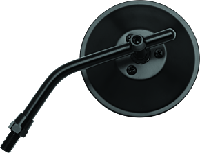 Bikemaster BikeMaster 4in Adjustable Round Mirror 10mm - Each - Black - 600801