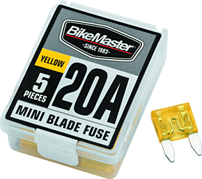 Bikemaster BikeMaster 5Piece 20A Replacement Mini Blade Fuse - 152446