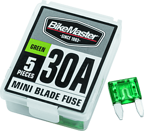 Bikemaster BikeMaster 5Piece 30A Replacement Mini Blade Fuse - 152448