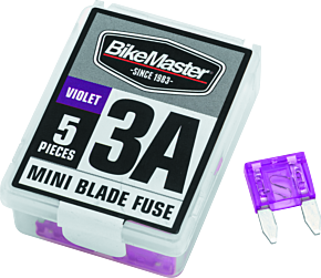 Bikemaster BikeMaster 5Piece 3A Replacement Mini Blade Fuse - 152441
