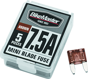 Bikemaster BikeMaster 5Piece 7.5A Replacement Mini Blade Fuse - 152443