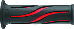 Bikemaster BikeMaster 7/8in Wave Grips - Black/Red - 105936
