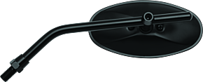 Bikemaster BikeMaster Adjustable Oval Mirror 10mm - Each - Black - 600805