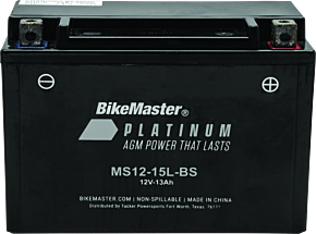 Bikemaster BikeMaster AGM Battery - MS12-15L-BS - 780717