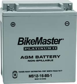 Bikemaster BikeMaster AGM Battery - MS12-16-BS-1 - 780771