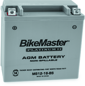 Bikemaster BikeMaster AGM Battery - MS12-16-BS - 780720