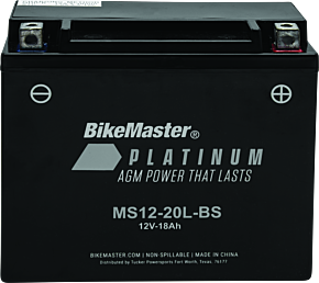 Bikemaster BikeMaster AGM Battery - MS12-20L-BS - 780726