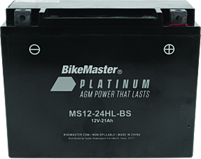 Bikemaster BikeMaster AGM Battery - MS12-24HL-BS - 780765