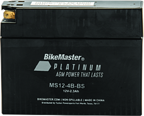 Bikemaster BikeMaster AGM Battery - MS12-4B-BS - 780749