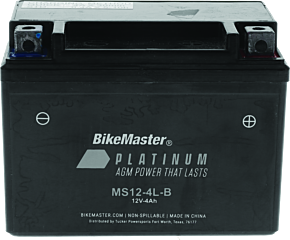 Bikemaster BikeMaster AGM Battery - MS12-4L-B - 780730