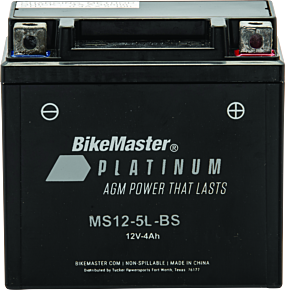 Bikemaster BikeMaster AGM Battery - MS12-5L-BS - 780737