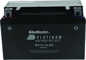Bikemaster BikeMaster AGM Battery - MS12-7A-BS - 780738
