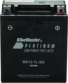 Bikemaster BikeMaster AGM Battery - MS12-7L-BS - 780740