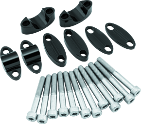 Bikemaster BikeMaster Aluminum Handlebar Risers 1-1/8in - Black - 151989