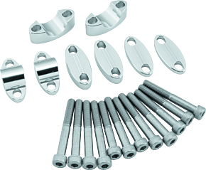 Bikemaster BikeMaster Aluminum Handlebar Risers 1-1/8in - Silver - 151990